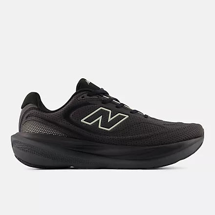 New Balance 1080 v15 men's running shoe in Black/Faded Black/Olivine — lateral view