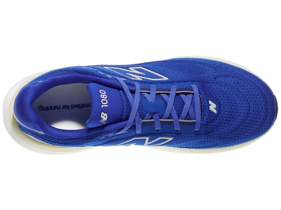 New Balance 1080 v15 men's running shoe in Blue Gemstone/Angora — top view