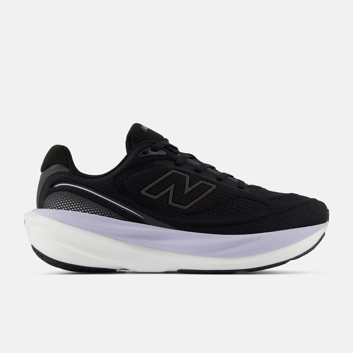 New Balance 1080 v15 women's running shoe in Black/Smoked Violet — lateral view