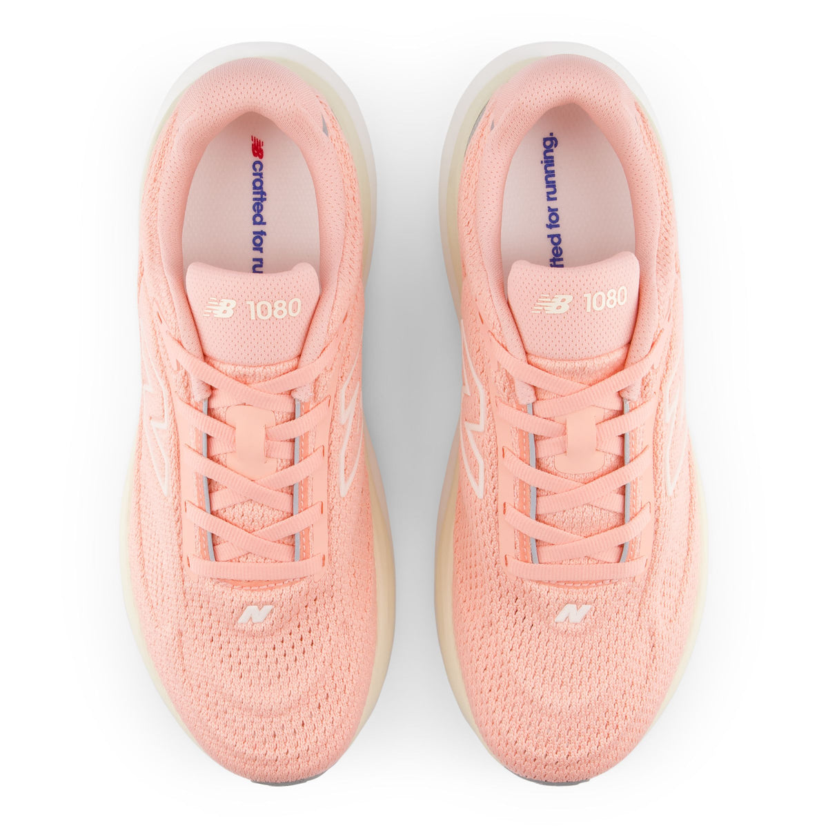 New Balance 1080 v15 women's running shoe in Pink Lemonade — medial view