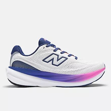New Balance 1080 v15 women's running shoe in Sea Salt/Blue Oyster — lateral view