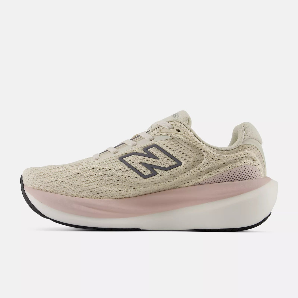 New Balance 1080 v15 women's running shoe in Timberwolf/Neptune Grey — medial view