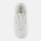 New Balance 1080 v15 women's running shoe in White/Silver Metallic — top view
