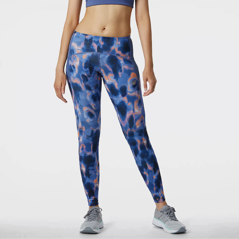 Women's New Balance Impact Tights. Multicolored. Front view.