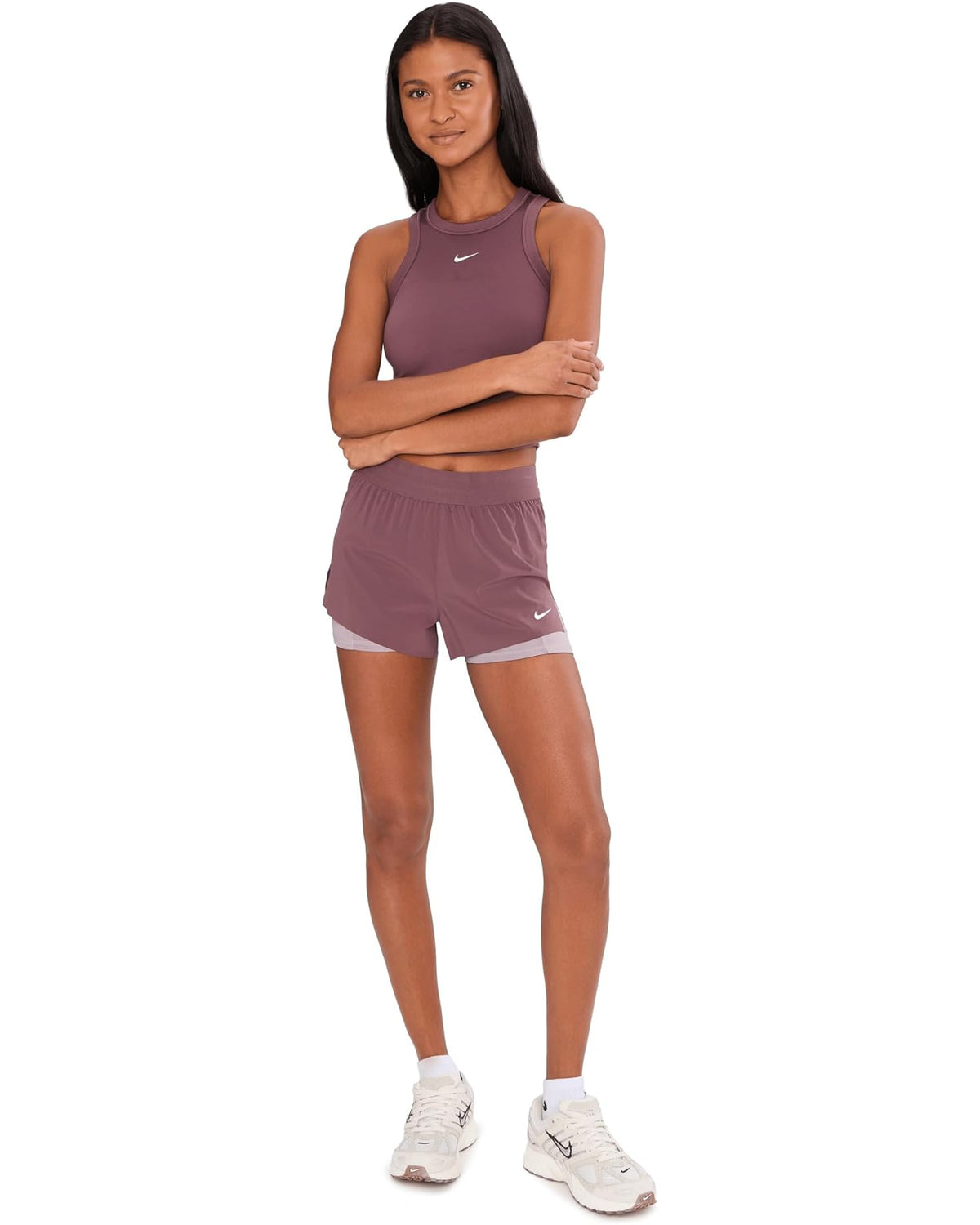 Nike Dri-FIT Mid-Rise 2-in-1 Running Shorts Women's Tattoo