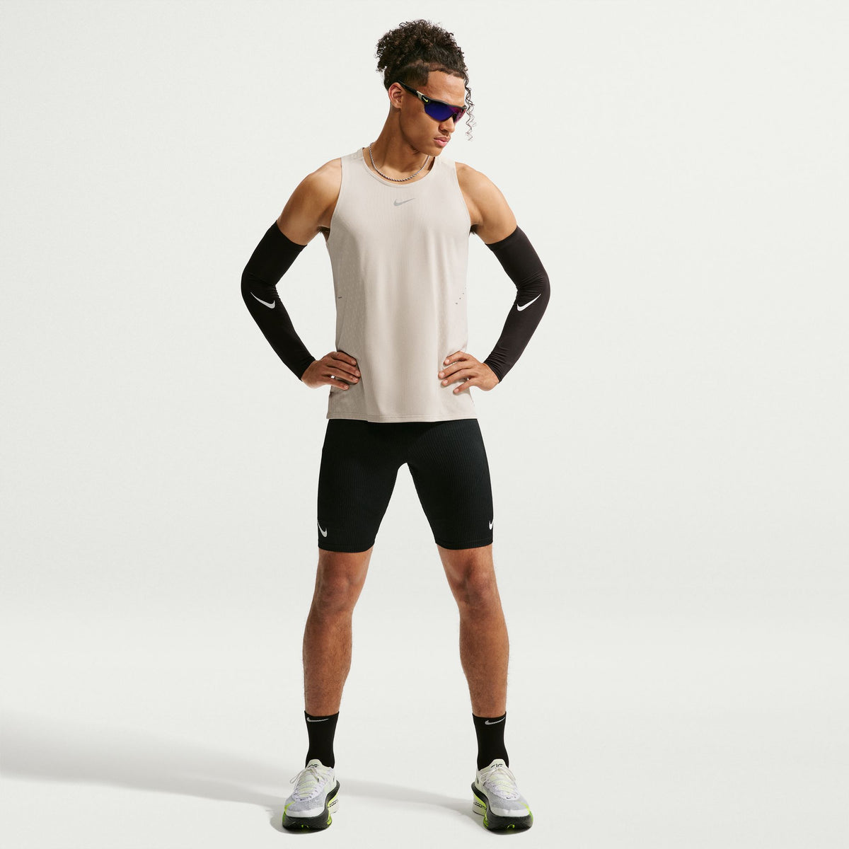 Nike Stride Aero-Fit Running Tank Top Men's Cream II/Sail product image