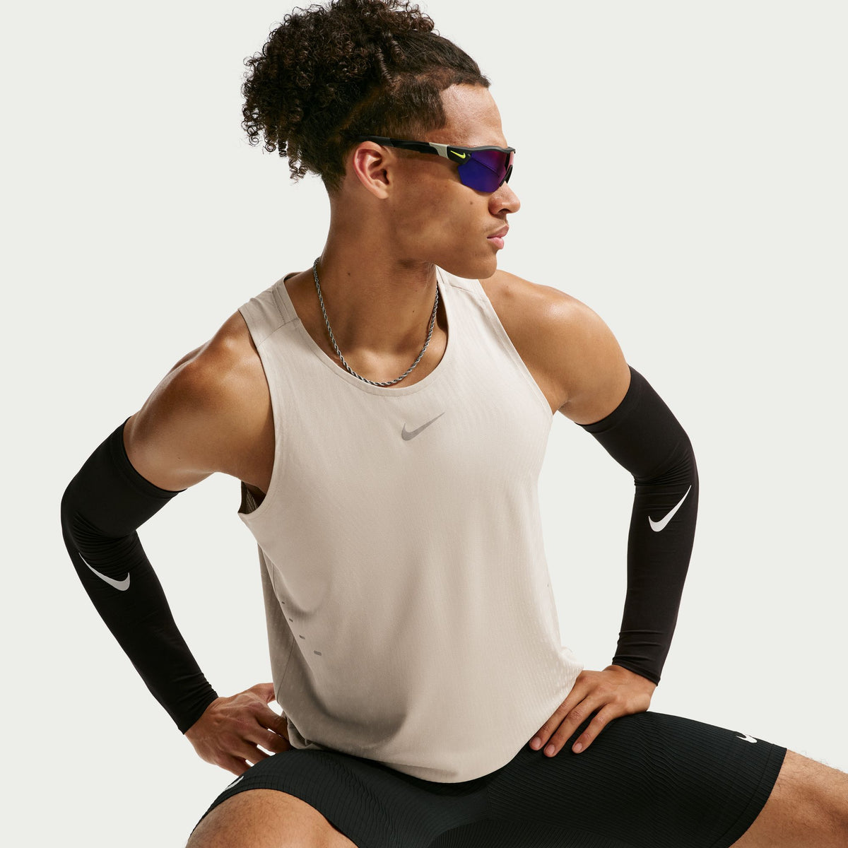 Nike Stride Aero-Fit Running Tank Top Men's Cream II/Sail