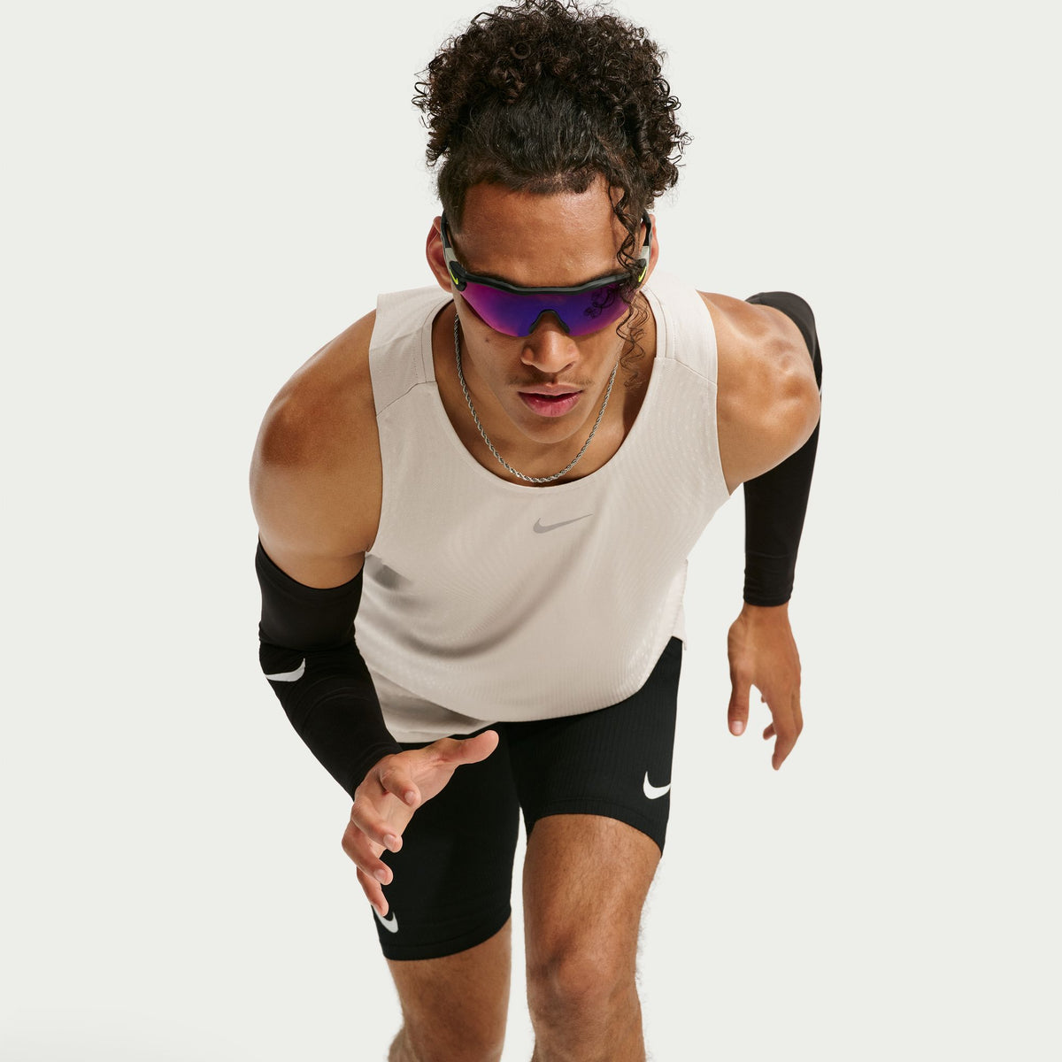 Nike Stride Aero-Fit Running Tank Top Men's Cream II/Sail product image