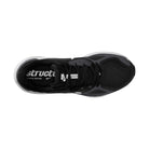Men's Nike Structure Plus. Black upper. White midsole. Top view.