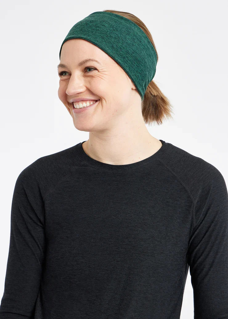 Women's Oiselle Lux Earband in Juniper, front view