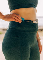 Women's Oiselle Pockito 4" Shorts. Green.