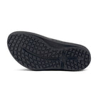 Women's Oofos Oomega Luxe. Teal/Black. Bottom view.