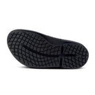 Womens Oofos Oomega Ooahh. Black. Bottom view.