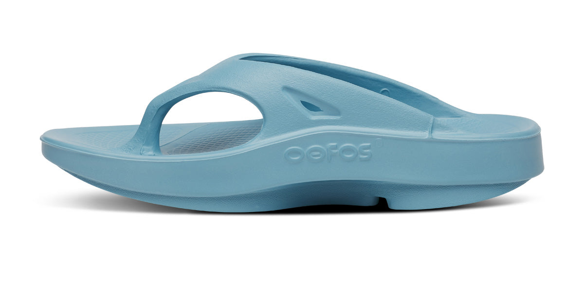 Oofos OOriginal Sandal Ocean Blue medial view