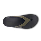 Oofos Ooriginal Sport Sandal. Green/Black Camo. Top view.