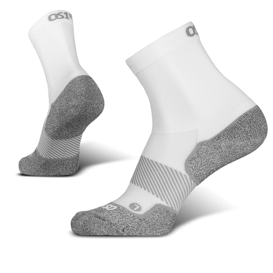 O1st Active Comfort Crew Socks. White.