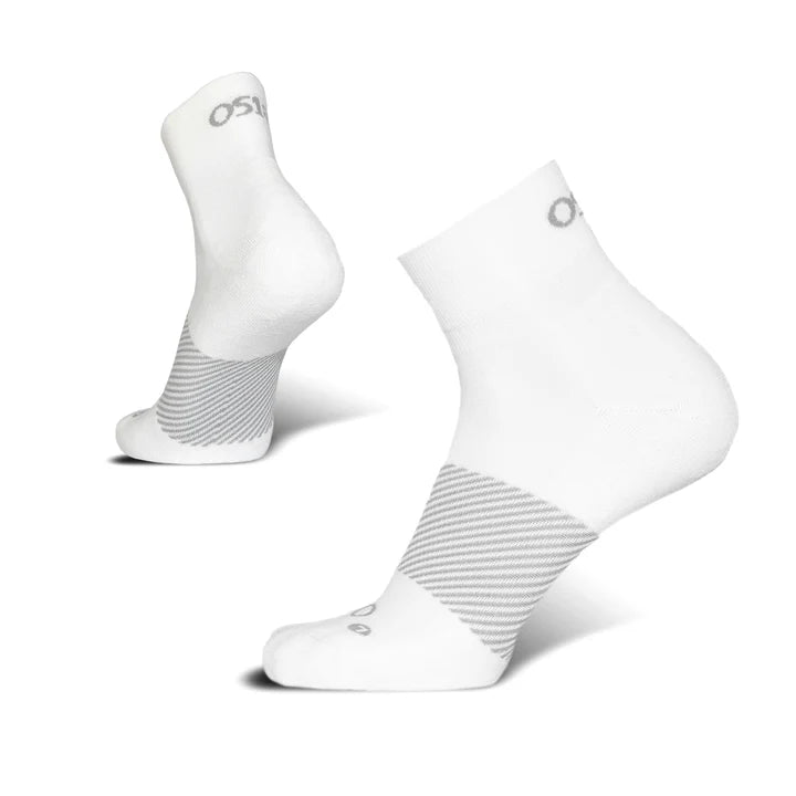 OS1st Wicked Comfort. Quarter Crew Socks. White.