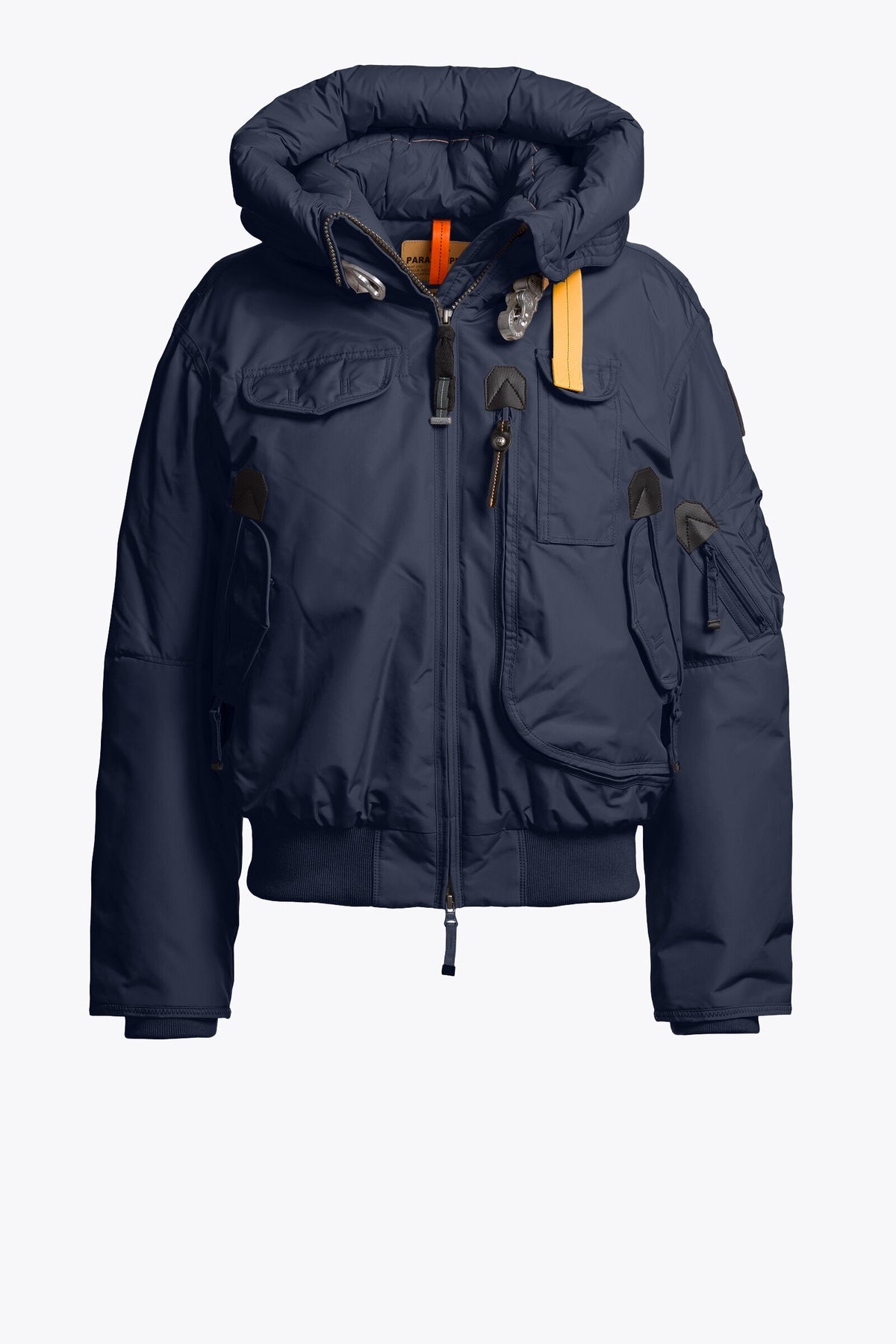 Parajumpers Gobi hooded down bomber jacket for women in Blue Navy