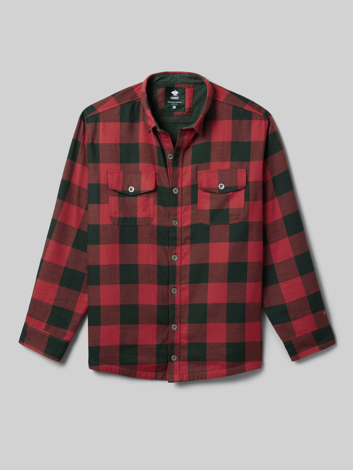 Men's rabbit High Country Flannel Lined in Red Buffalo Plaid