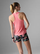 Women's rabbit EZ Tank in Strawberry Pink, side view