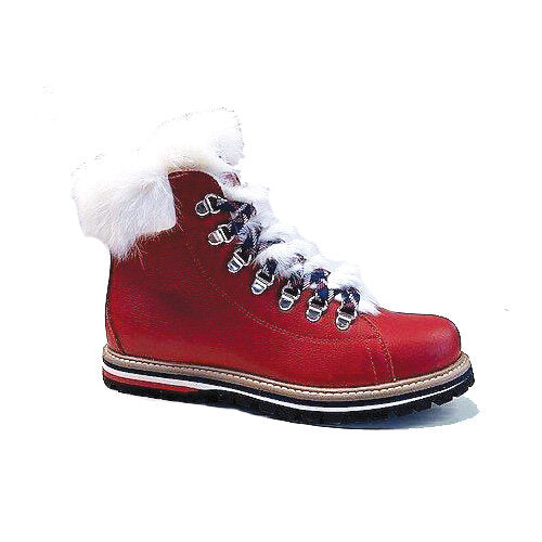 Regina Imports Ariel women's shearling leather winter boots in Crimson
