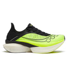 Unisex Saucony Endorphin Elite 2. Yellow/Black upper. White midsole. Lateral view.