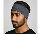Unisex Saucony Solstice Headband. Black Heather.