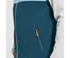 Men's Saucony Bluster Jacket. White/Green. Pocket closeup.
