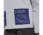 Women's Saucony Rested Sherpa 1/4 Zip. Light Grey Heather. Pocket closeup.