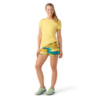 Smartwool Women’s Active Lined Short | Yellow and Blue tie dyed | Front/Lateral View
