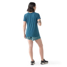 Smartwool Short Sleeve Shirt| Womens | Teal | Rear/Lateral View