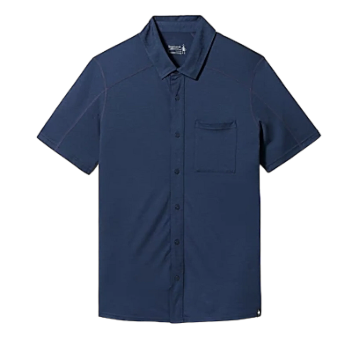 Smartwool Short Sleeve Button Down Shirt | Dark Blue | Front View