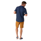 Smartwool Short Sleeve Button Down Shirt | Dark Blue | Rear View