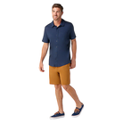 Smartwool Short Sleeve Button Down Shirt | Dark Blue | Front/Lateral View
