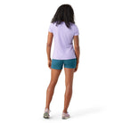Smartwool Short Sleeve Shirt| Womens | Pink Graphic| Mountain |Rear View
