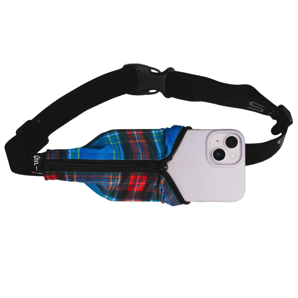 Unisex Spibelt Large Pocket | Blue Tartan