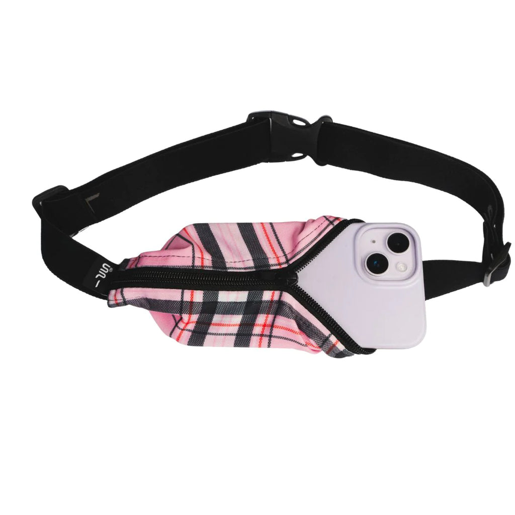 Unisex Spibelt Large Pocket | Pink Tartan