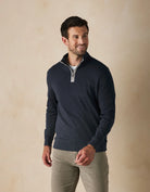 The Normal Brand Puremeso Weekend Quarter Zip Men's Navy