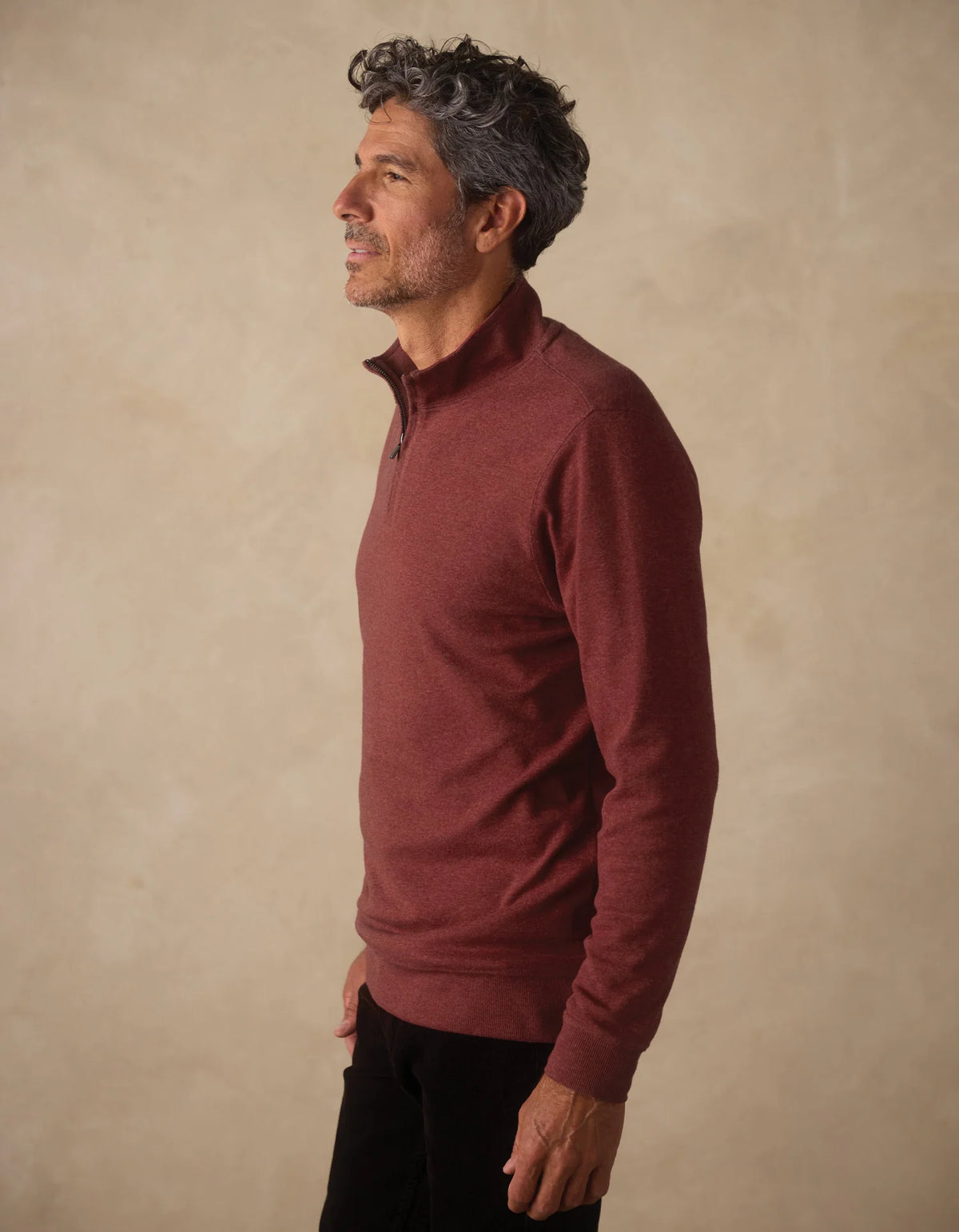 The Normal Brand Puremeso Weekend Quarter Zip Men's Redwood product image