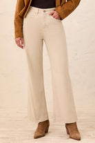 Tribal Comfort Stretch Fly Front Wide Leg Pants Women's Canvas