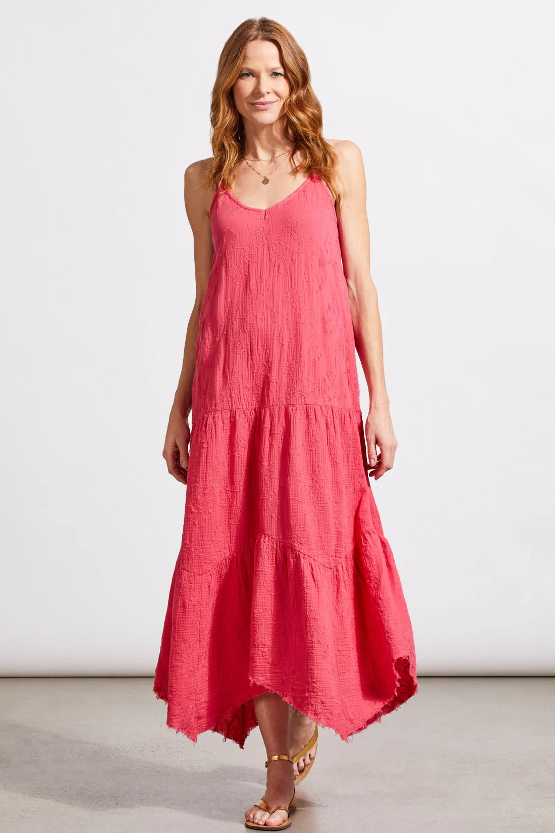Tribal | Cotton Handkerchief Maxi Dress | Women's Party Punch / L Tribal | Cotton Handkerchief Maxi Dress | Women's Party Punch / L