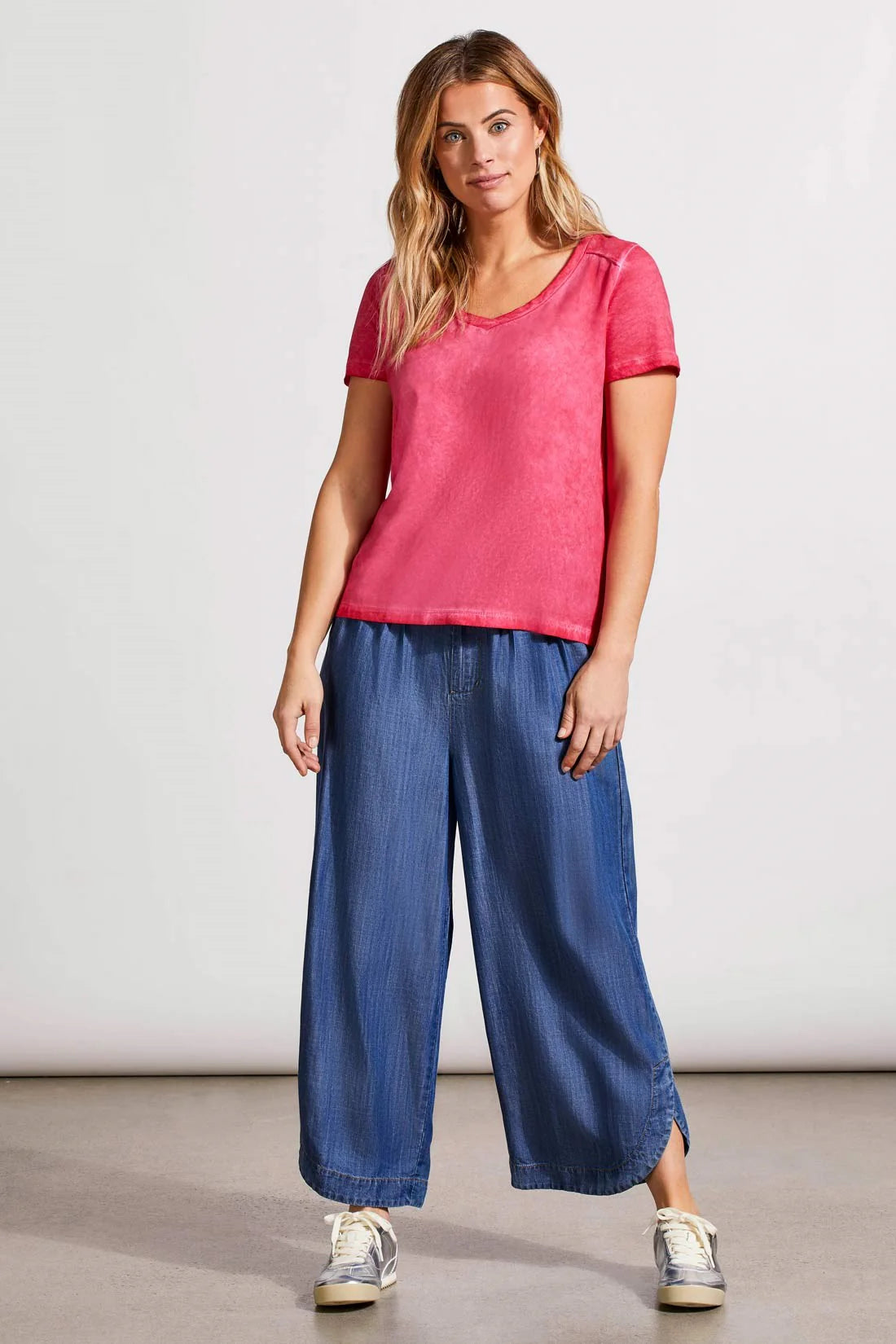 Tribal Soft Touch Cotton Mixed Media Top Women's
