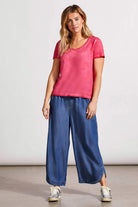Tribal Soft Touch Cotton Mixed Media Top Women's