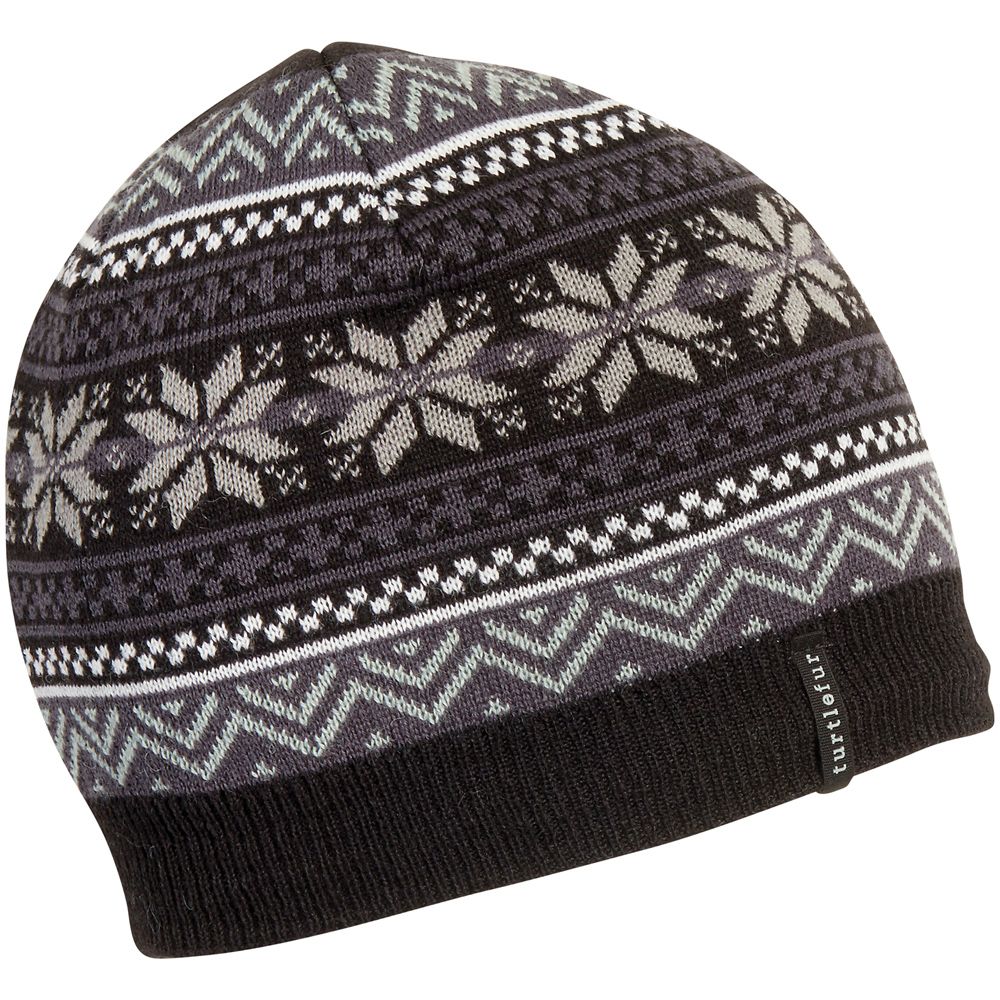 Turtle Fur Nuka Merino Wool Beanie in Ebony