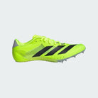 Unisex Adidas SprintStar in Lucid Lemon/Core Black/Halo Silver - lateral view