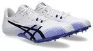 Unisex Asics Hyper Sprint 8 White/Cobalt Burst lateral view