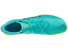 Hoka Cielo X 2 MD Spikes. Green upper. Yellow midsole. Top view.
