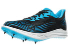 HOKA Crescendo MD 2 unisex track spike in Black/Skyward Blue, lateral view