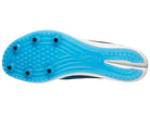 HOKA Crescendo MD 2 unisex track spike in Black/Skyward Blue, outsole view