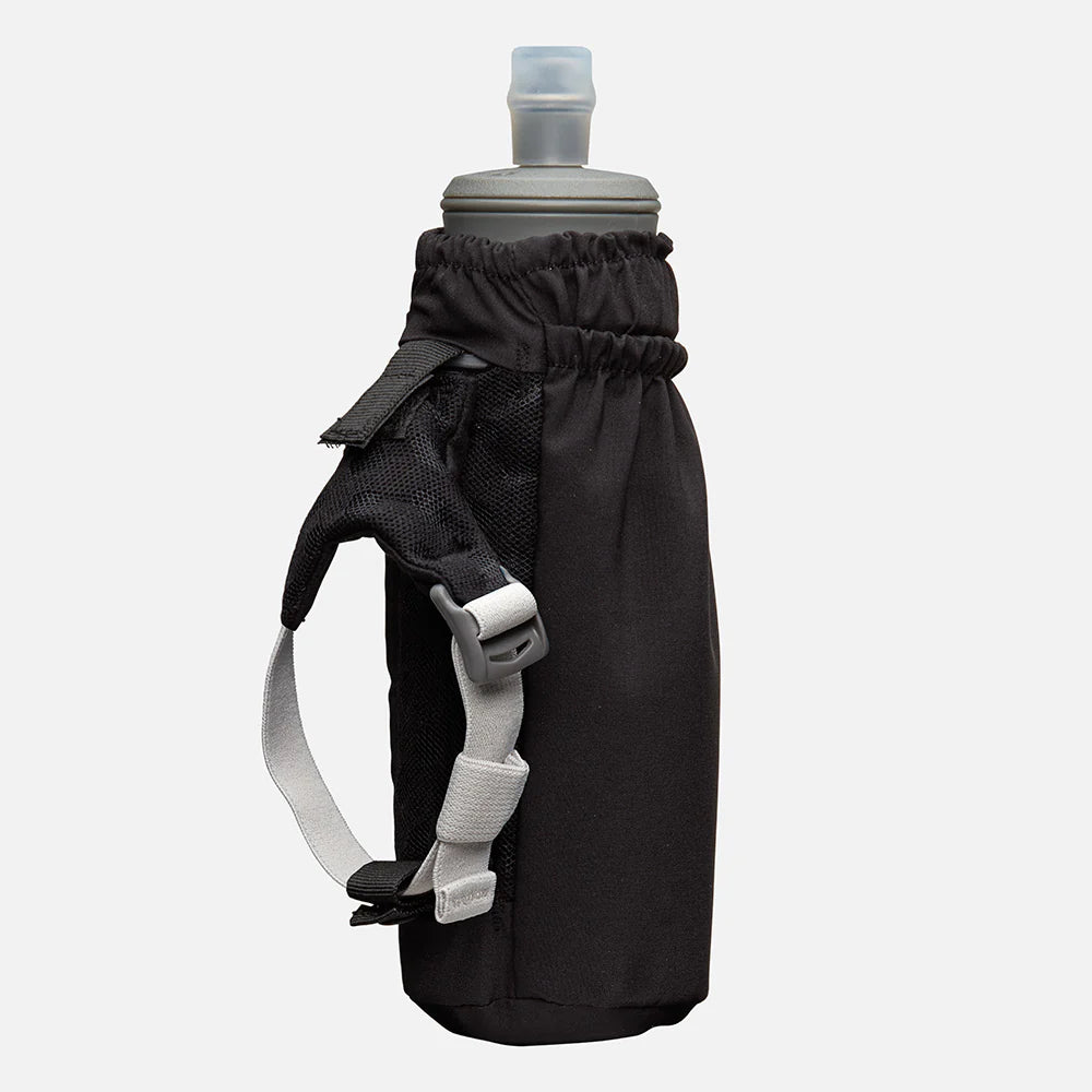 Unisex Nathan Pinnacle Soft Flask Handheld 14oz. Black. Back view.